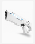 Pistolet à eau électrique Zyra AquaBlast blanc avec bande LED bleue lumineuse